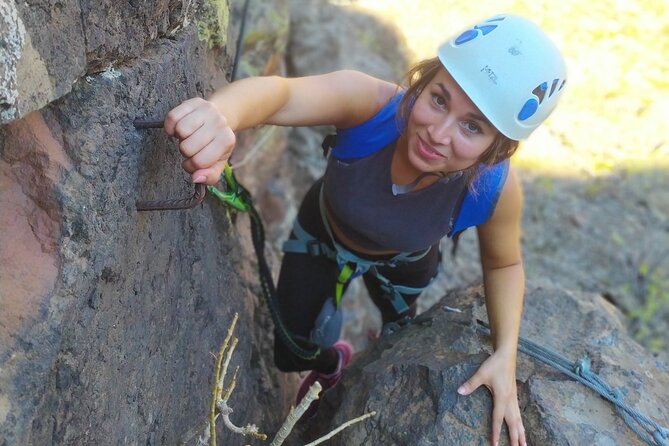 Climbing + Zipline + Via Ferrata + Cave. Adventure route in Gran Canaria - Via Ferrata: Using Alpine Techniques on a Safer Line