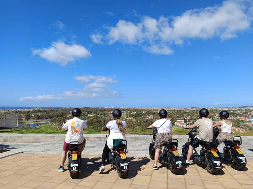 e-Scooter 2 seat City Tour : 1 hour Playa Ingles - Maspalomas Dunes Natural Reserve and the Mirador de Las Dunas stop