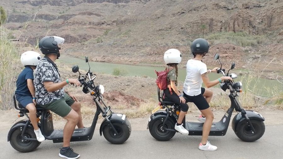 Gran Canaria: Los Pilancones Natural Park e-Scooter Tour - Ayagaures Village and dam, plus the cave stop you can choose to upgrade