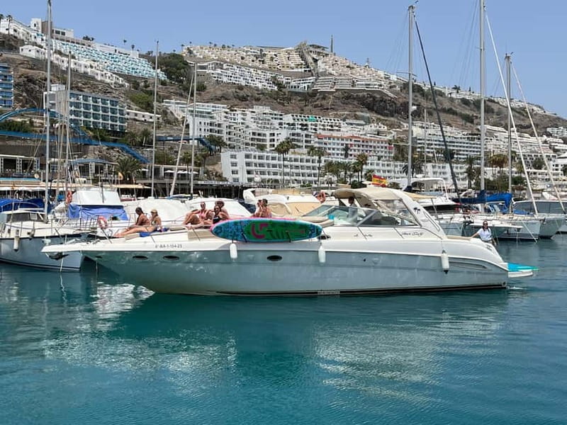 Gran Canaria: Shared yacht excursion with beverages, lunch and snorkeling - Optional add-ons: jetski, sea scooter, and parasailing if you want more thrills