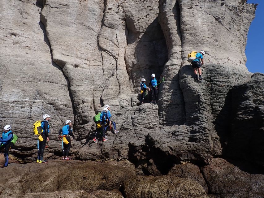Las Palmas: Coastering, Via Ferrata, Water Jumping & Snorkel - The “secret stop” before you clip in