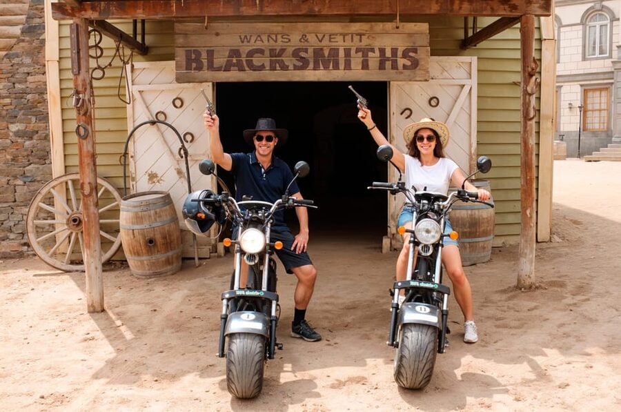 Maspalomas: E-Scooter or E-Bike Tour+Western Town Sioux City - Where the tour starts inside Cita Shopping Center