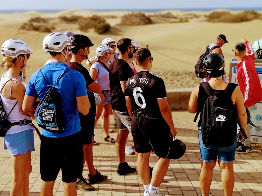 Maspalomas: Southern Coast E-Bike Tour Option Tapas Tasting - The Maspalomas lighthouse: a working landmark since 1890