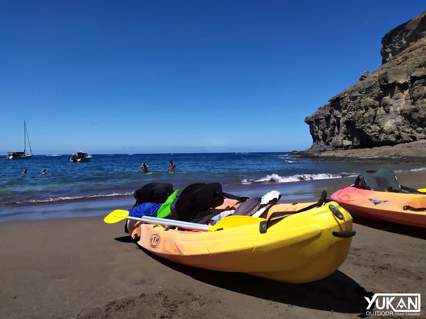 Mogán: Guided Kayak to Caves and Snorkeling Tour - Playa de Tiritana style beach time: why secluded feels better