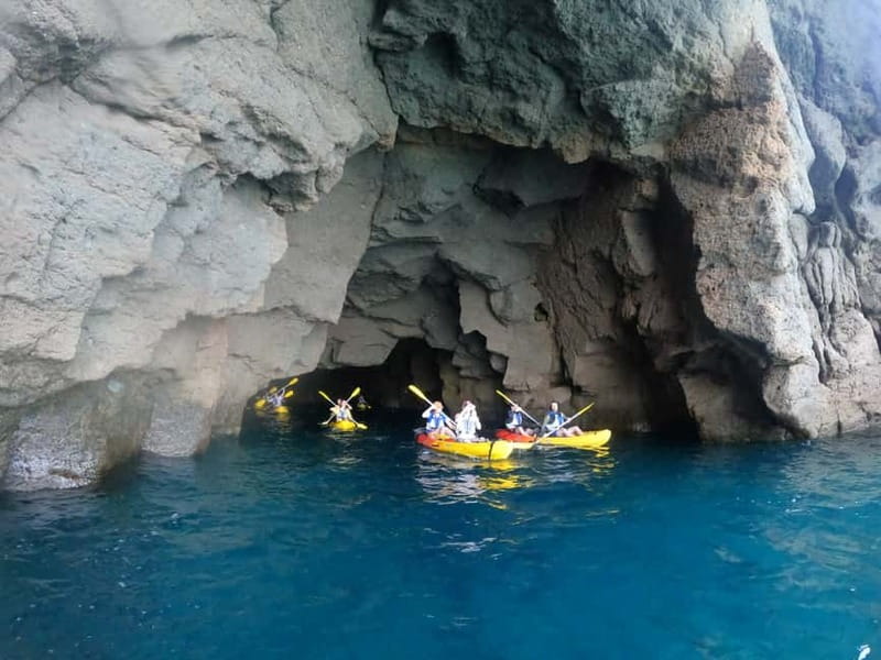 Puerto Mogán: Guided Adventure Kayak Tour in Caves & Snorkel - The 4-Hour Flow: From Taurito Launch to Cave Swim and Snorkel Stop